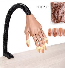 Practice Hand for Acrylic Nails Nail Training Hand Professional Manicure Tool