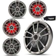 Infinity 622MLT Marine 6.5" LED Speakers and A 1022MLT 10 Inch LED Sub Titanium