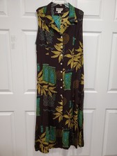 California Krush Womens Sundress 2 XL Sleeveless Hippie Boho Lagenlook Maxi Y2k