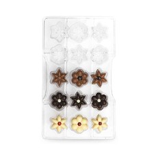 Stampo 15 cioccolatini a fiore in policarbonato Ø25 mm Decora
