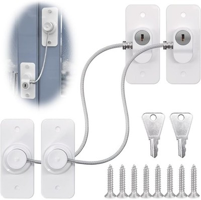 PVC Fenster Kindersicherung Set mit Schlüssel & Schrauben