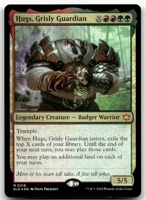 Hugs, Grisly Guardian #218 (Foil) (NM) Bloomburrow BLB Magic MTG