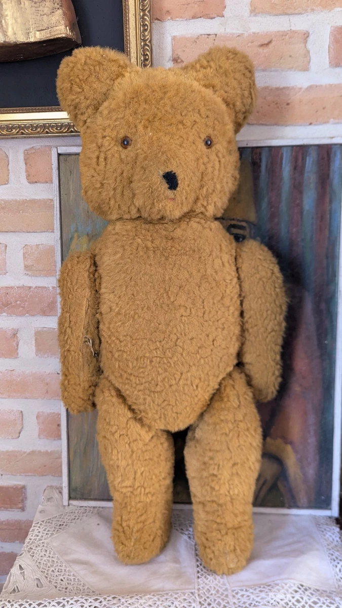 Ancien Ours En Peluche Et Paille - Teddy Bear Vintage - Bel état