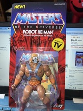 New 2018 Super7 Masters of the Universe MOTU Robot He-Man Vintage Action Figure