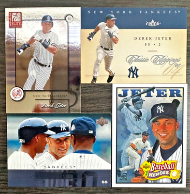 LOT of 4 Derek Jeter Baseball Cards 2001 & 2004 (Find details below)  -64