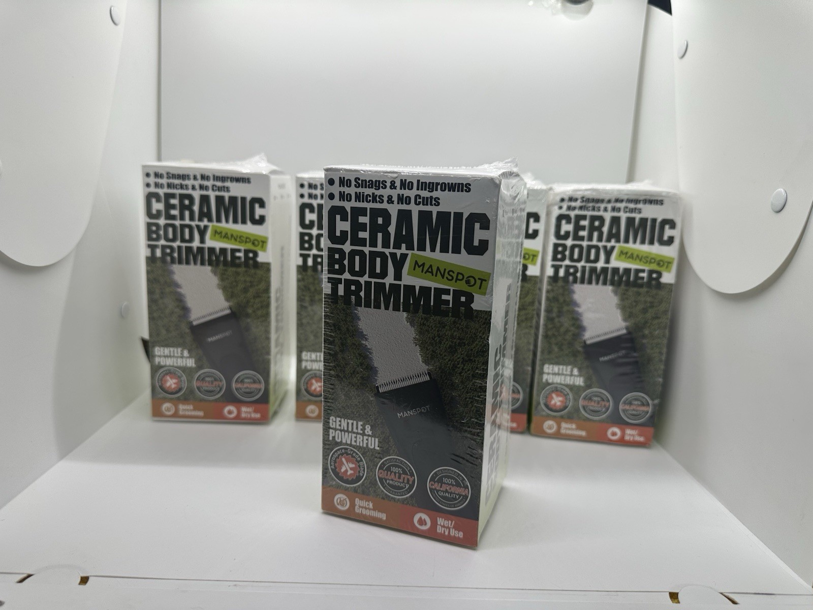 Manspot Ceramic Body Trimmer, Wet or Dry Use, Rechargeable New In Box Sealed