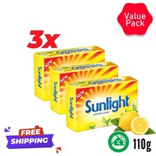 SUNLIGHT Sapone Bar Lavanderia Limone Fresco 110g x 3 | Confezione Valore | Spedizione Gratuita Oko