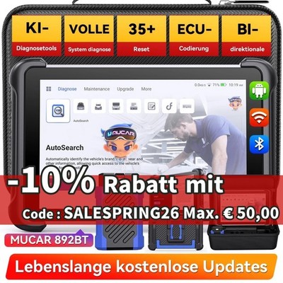 MUCAR 892BT KFZ Diagnosegerät 35 Reset Alle System ECU Codierung Bidirektionale
