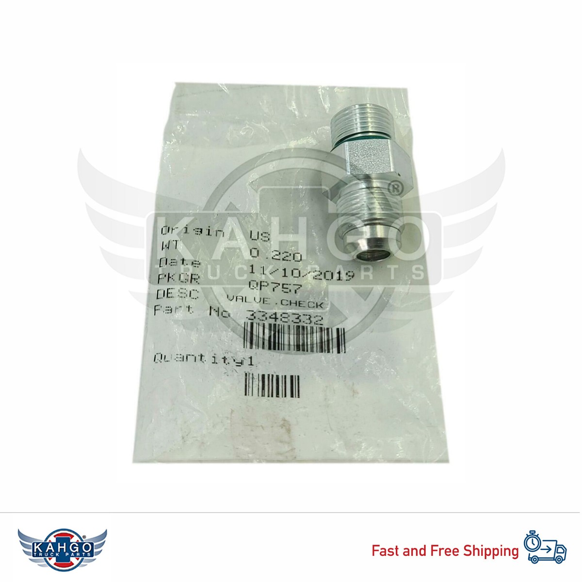 OEM CUMMINS FUEL CHECK VALVE N14 3348332 | eBay