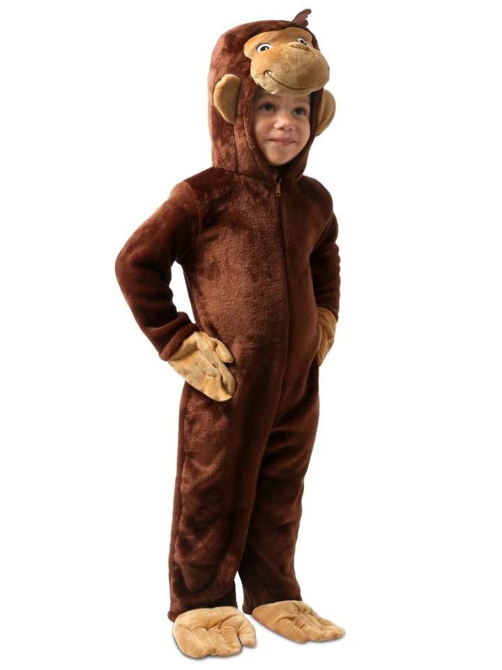 Fantasia Curious George Monkey Premium Deluxe bebê criança 6 9 12 meses - Imagem 2 de 4