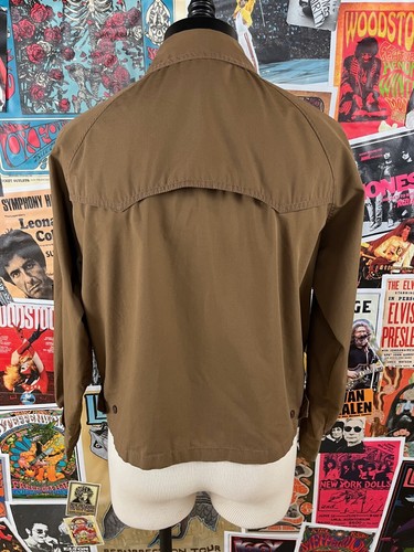 Chaqueta cortavientos Cortini vintage para hombre años 70 marrón tostado cremallera grande retro golf - Imagen 7 de 11