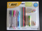 Brand New Sealed BIC 15 Piece Stationery Set Pens Pencils Tipp-Ex Glue Eraser