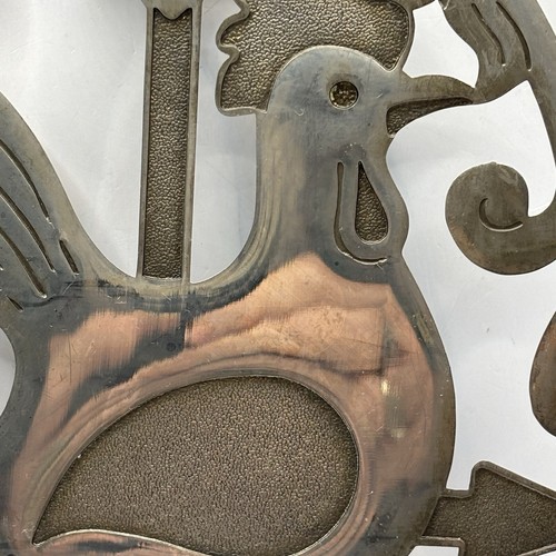 VTG Rooster Silver Large Trivet Made in Italy Country Farmhouse Retro Chicken - Picture 2 of 10
