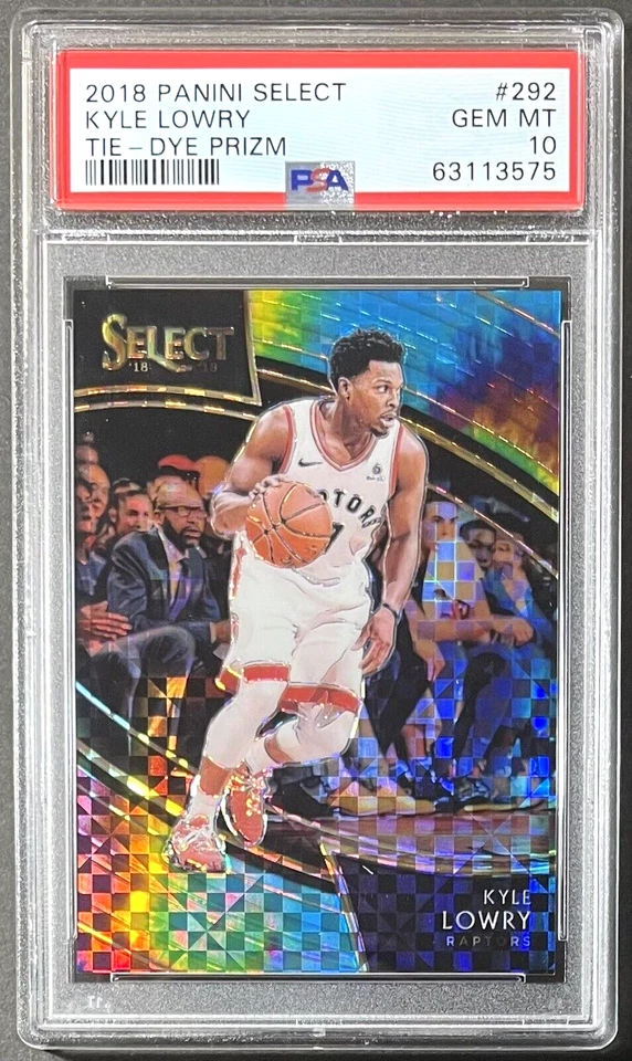 ( PSA 10 ) Kyle Lowry 2018-19 Select #292 Courtside Tie-Dye Prizm /25 Raptors - Image 2 of 3