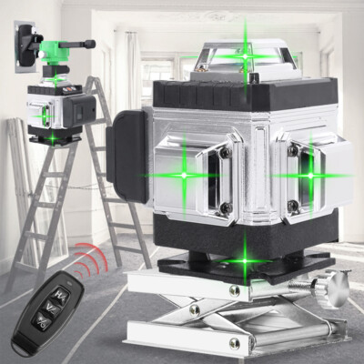 4D 16 Line Laser Level Wasserwaage 360° Kreuzlinienlaser Selbstnivellierend 2025