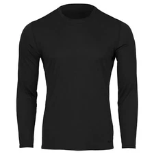 Hot Chillys Men Peach Solid Crewneck, Color: Black (Hc3051-101)