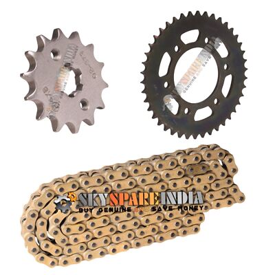 Brass Chain and Sprocket Kit Compatible With Yamaha R 15 Models