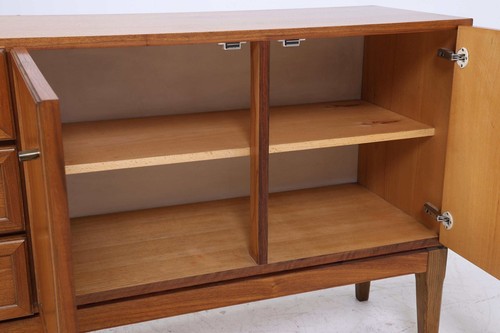 Vintage Teak Sideboard 60er Jahre | Mid Century TV Board mit Schubladen & Fächer - Bild 6 von 10