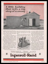 1930 West Texas Prairie Photo Ingersoll Rand XOG Gas Engine Compressors Print Ad