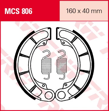 Mâchoires de frein Arrière TRW Lucas MCS 806 pour Honda CX 500 C (PC01) 80-81 - Photo 2/2