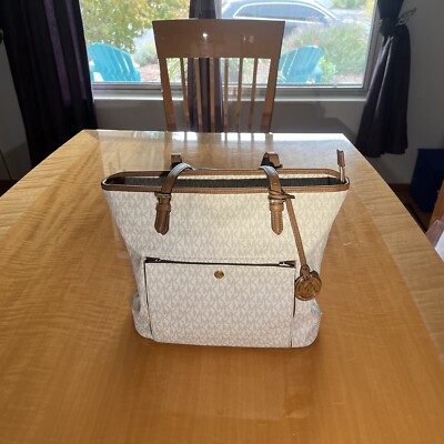 Michael Kors White 3 Section Purse
