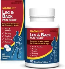 MagniLife Leg & Back Pain Relief, Fast-Acting Pain Relief - 125 Tablets