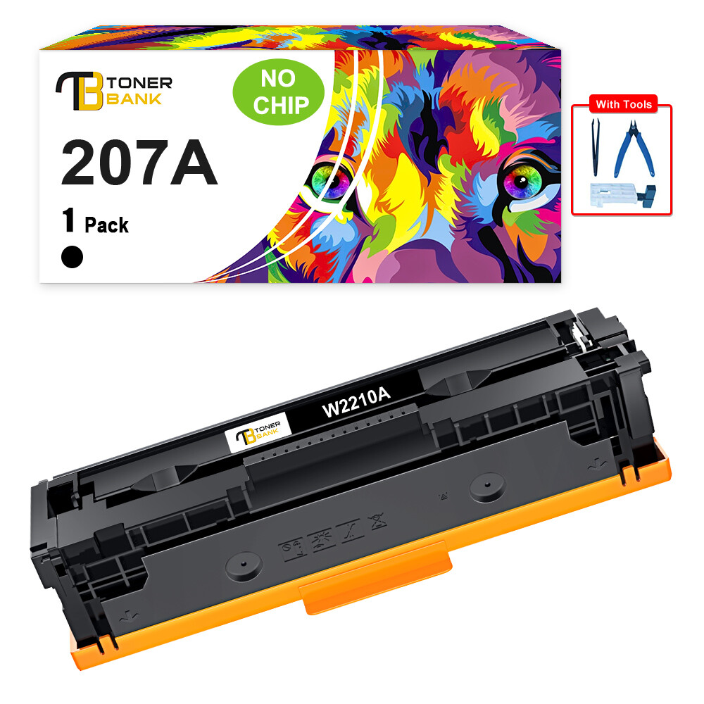 BK Toner Fits For HP 207A W2210A LaserJet Pro M255dw MFP M283fdw No Chip W/Tools