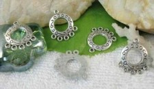 120PCS Tibetan Silver circle 1to5 earring connector link For Jewelry Making