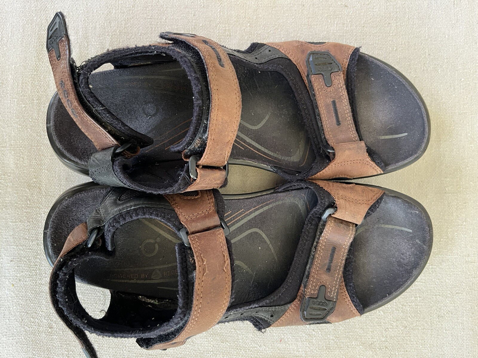 Ecco Leather Strappy Gladiator Hook N Loop Sandal… - image 9