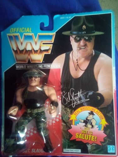 sgt slaughter hasbro moc wwf...