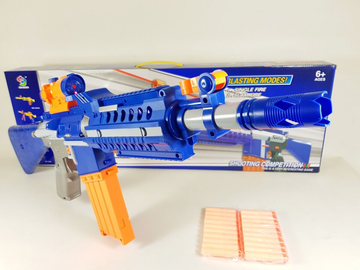 NEW CUSTOM ULTIMATE NERF ELITE SNIPER TOY DART GUN With Scope Bi-Pod &  Barrel