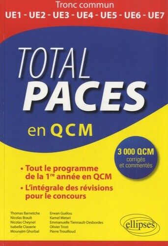 Total PACES en QCM Tout le Programme de la 1re Année L'Intégrale des Révisions p - Picture 1 of 1
