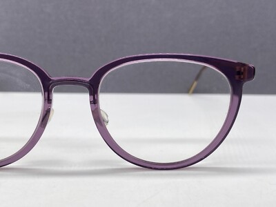 Lindberg Brille Damen rund lila gold Panto  Acetanium 1254 49 leicht