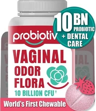 Chewable Female Vaginal Probiotics 10 Billion CFU + Organic Prebiotics 30 Tablet
