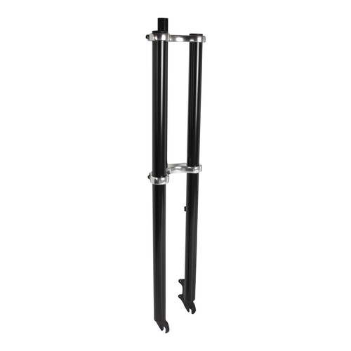 Bicycle 1" Threaded Triple Tree Fork 30" long DISC Tab Chrome/Black Chopper Bike - Picture 4 of 8