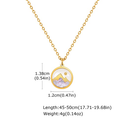 Elegant Mountain Style gold plated Necklace -With Beautiful Travel Jewelry Box - Picture 7 of 7