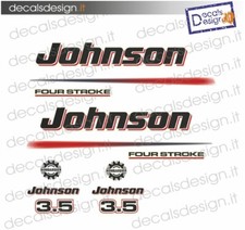 Adesivi motore marino fuoribordo Johnson 3.5  cv four stroke  gommone barca