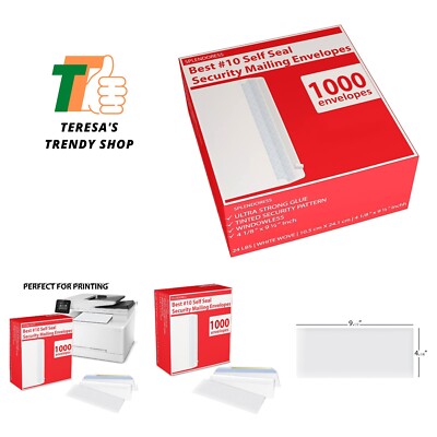 Eco-Friendly Self-Seal Tinted Envelopes in 1,000 Pack   Secure Your Mail