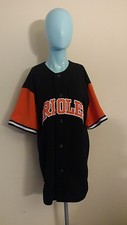 BALTIMORE ORIOLES MLB STARTER SOFT POLY SEWN LETTERS LOGO JERSEY-EMBROIDERED M