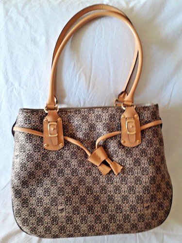 Borsa a mano PIERO GUIDI Pelle color cuoio Tessuto beige e marrone SALDI  50% | eBay
