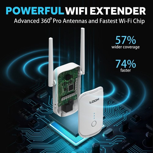 loom N300 WiFi Range Extender Signal Booster Wireless Internet Repeater 300 Mbps - 第 8/12 張圖片
