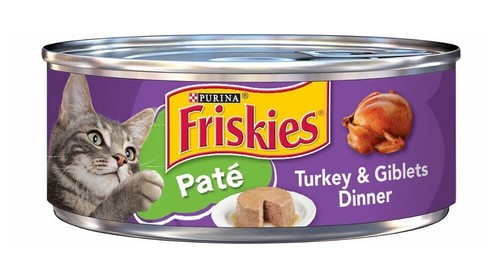 Friskies Turkey and Giblets Dinner Pate Wet Cat Food, 1 Single Can, 5.5 oz - 第 1/1 張圖片