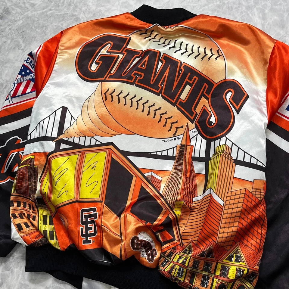 VTG 90s MLB SAN FRANCISCO GIANTS FANIMATION JACKET CHALK LINE SIZE XL - Image 4 of 4