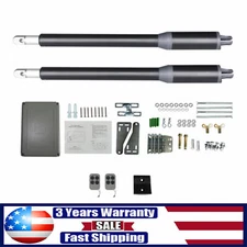 Electric Arm Dual Swing Gate Opener Automatic Heavy Duty Kit+Remote Up to 650lbs