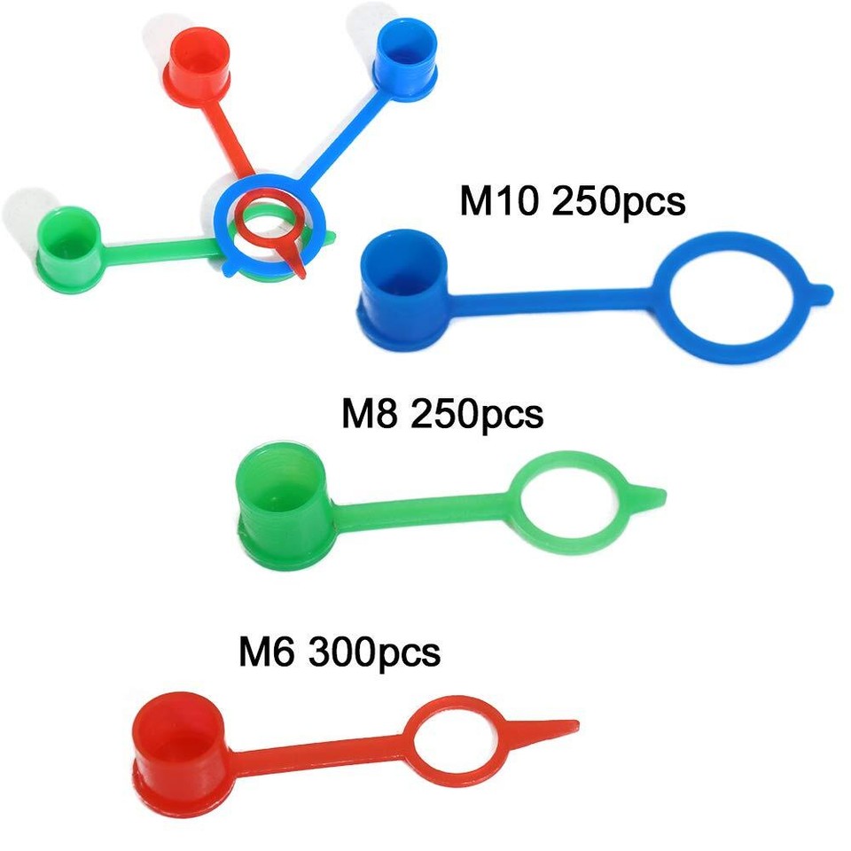 800pcs M6 M8 M10 Polyethylene Plastic Oil Grease Gun Zerk Fitting Dust