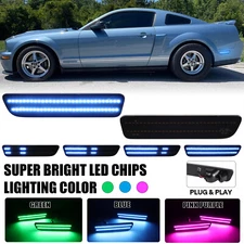 Dynamic 2PCS LED Rear Bumper Side Marker Light Lamps For 2005-2009 Ford Mustang 