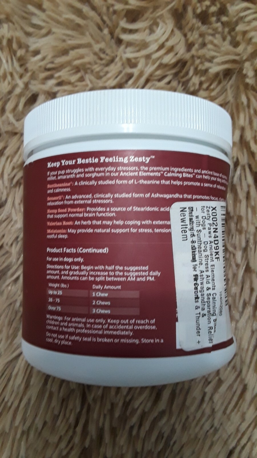 zesty paws calming bites overdose