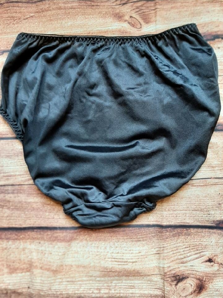 Vintage Wacoal Black Hi Cut Brief Panties Lace Second… Gem