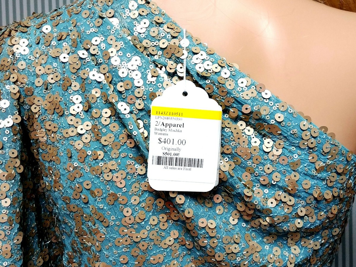 BADGLEY MISCHKA NWT Size-2 BLUE SEQUIN COCKTAIL DRESS | eBay