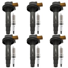 6X Ignition Coils + 6X iridium Spark Plugs For 2013-2019 Ford Explorer 3.5 UF646